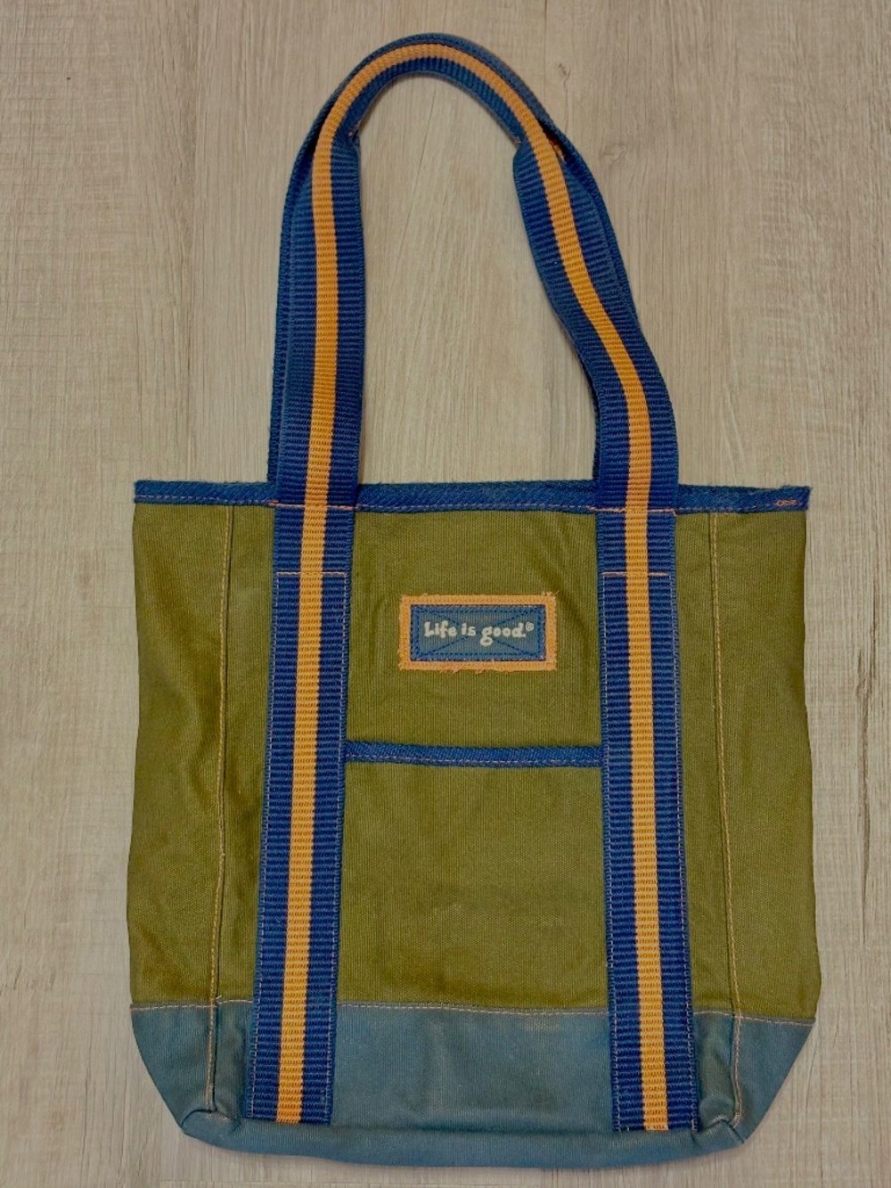 Life is Good Heavy Canvas Tote Bag Granola Outdoor Hiking Fisherman 100% Cotton